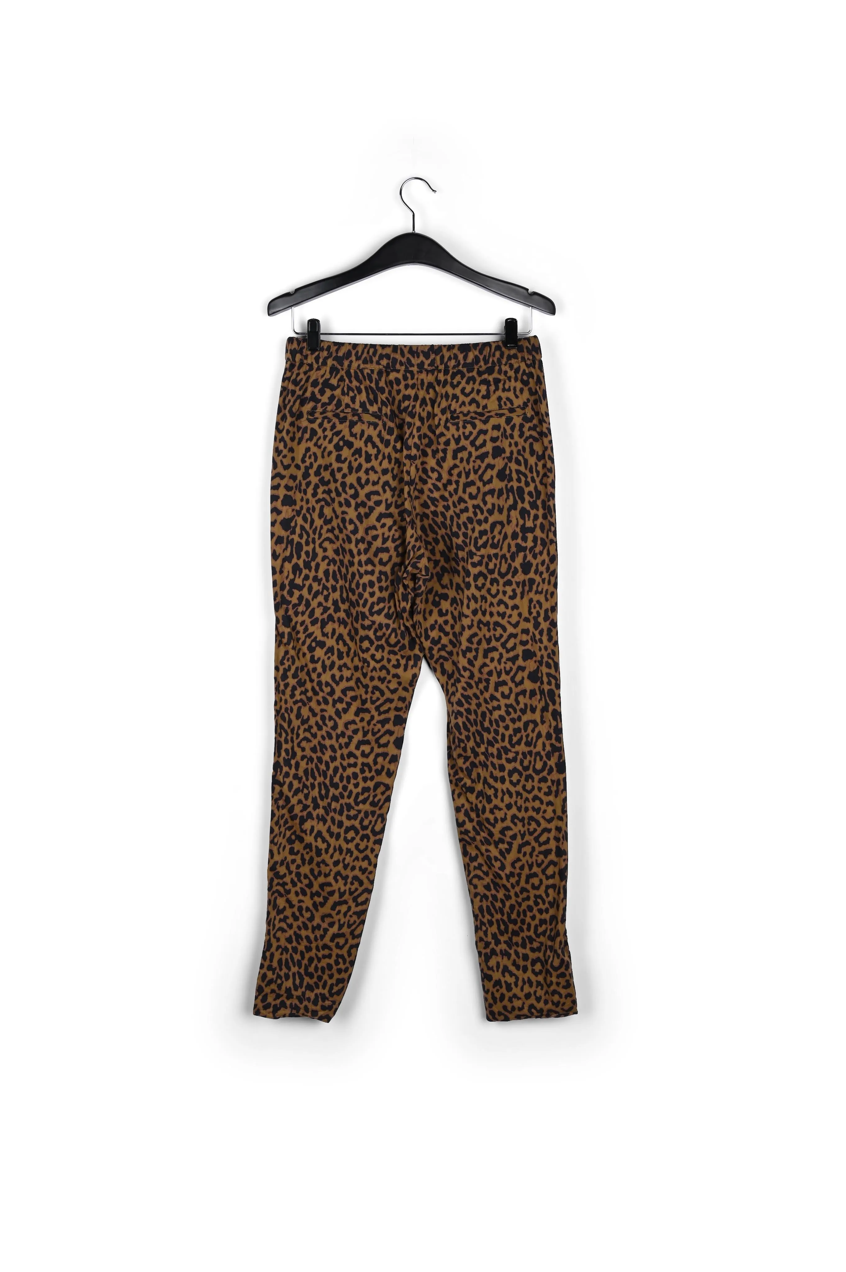 Leopard print tapered pants