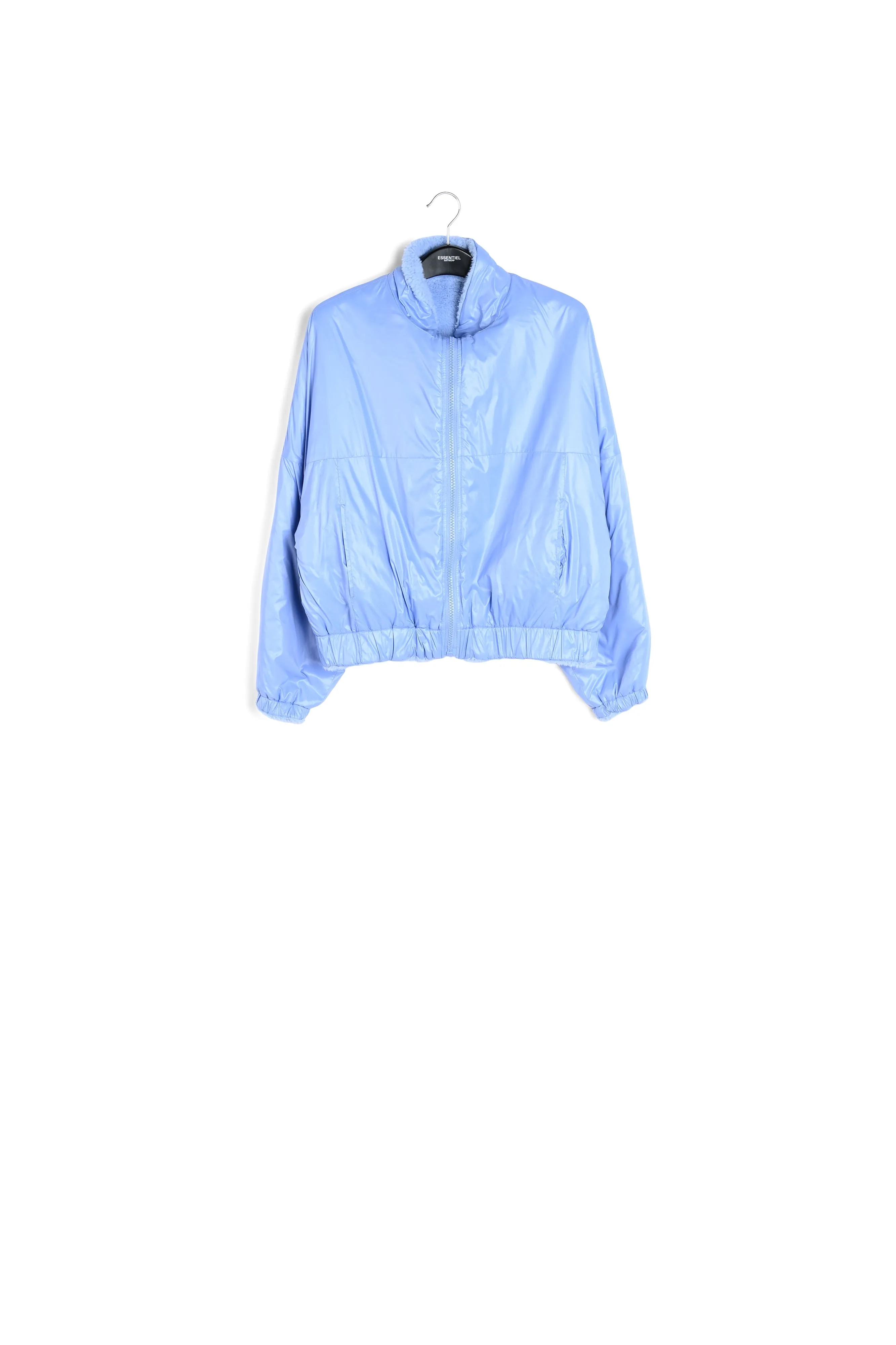Light blue reversible bomber jacket