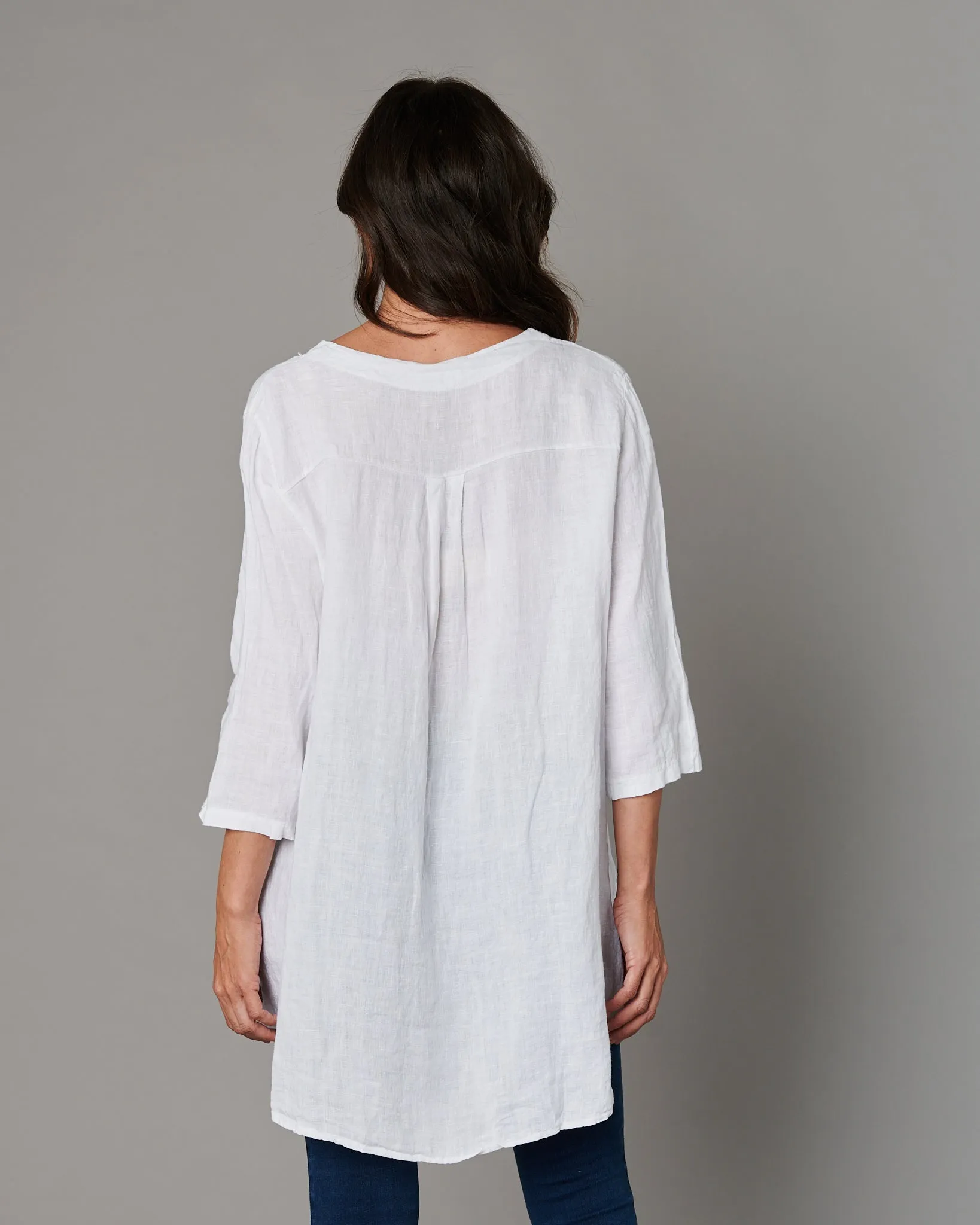 Linen Button Blouse