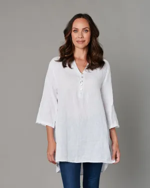 Linen Button Blouse