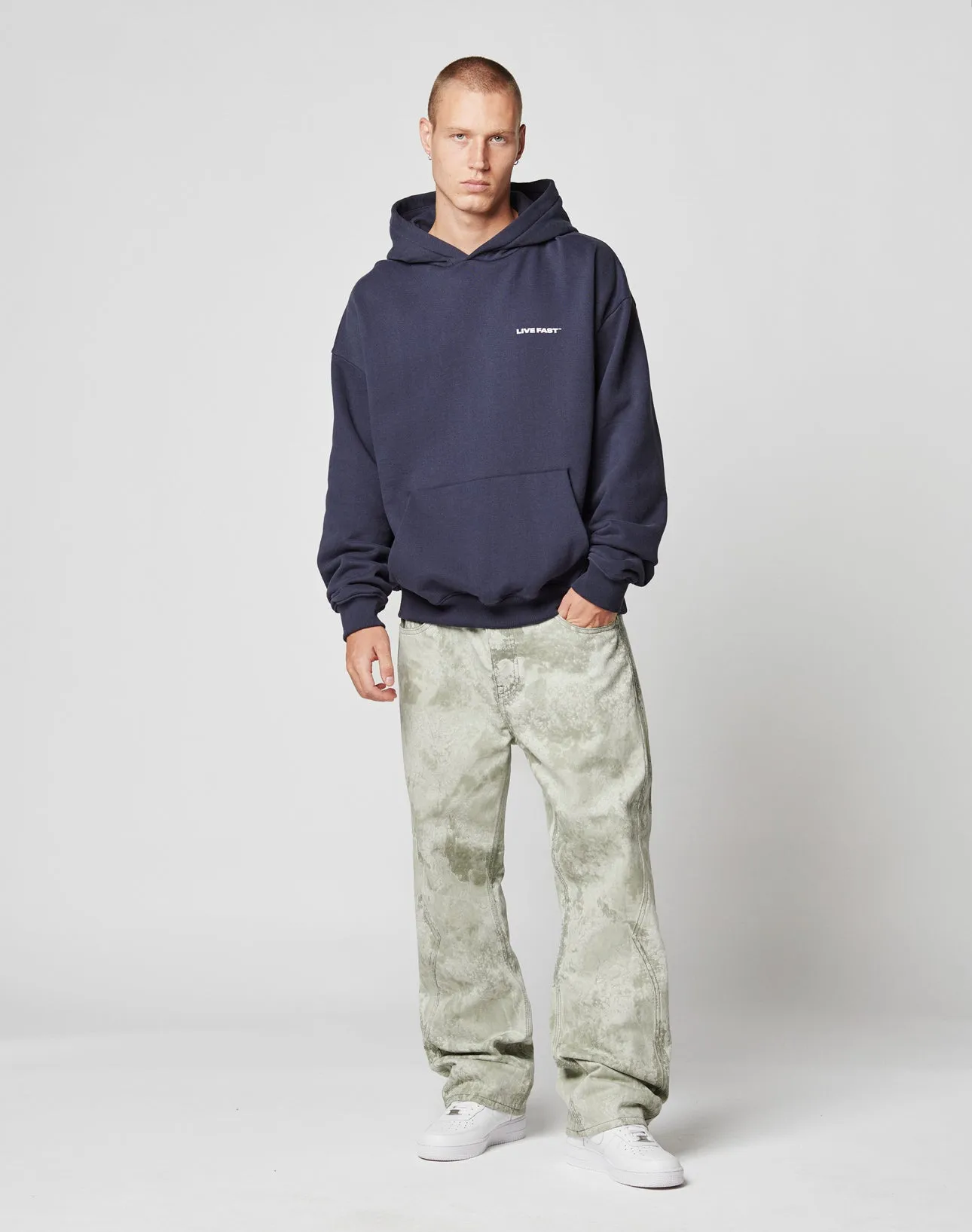 Live Fast Plain Hooded