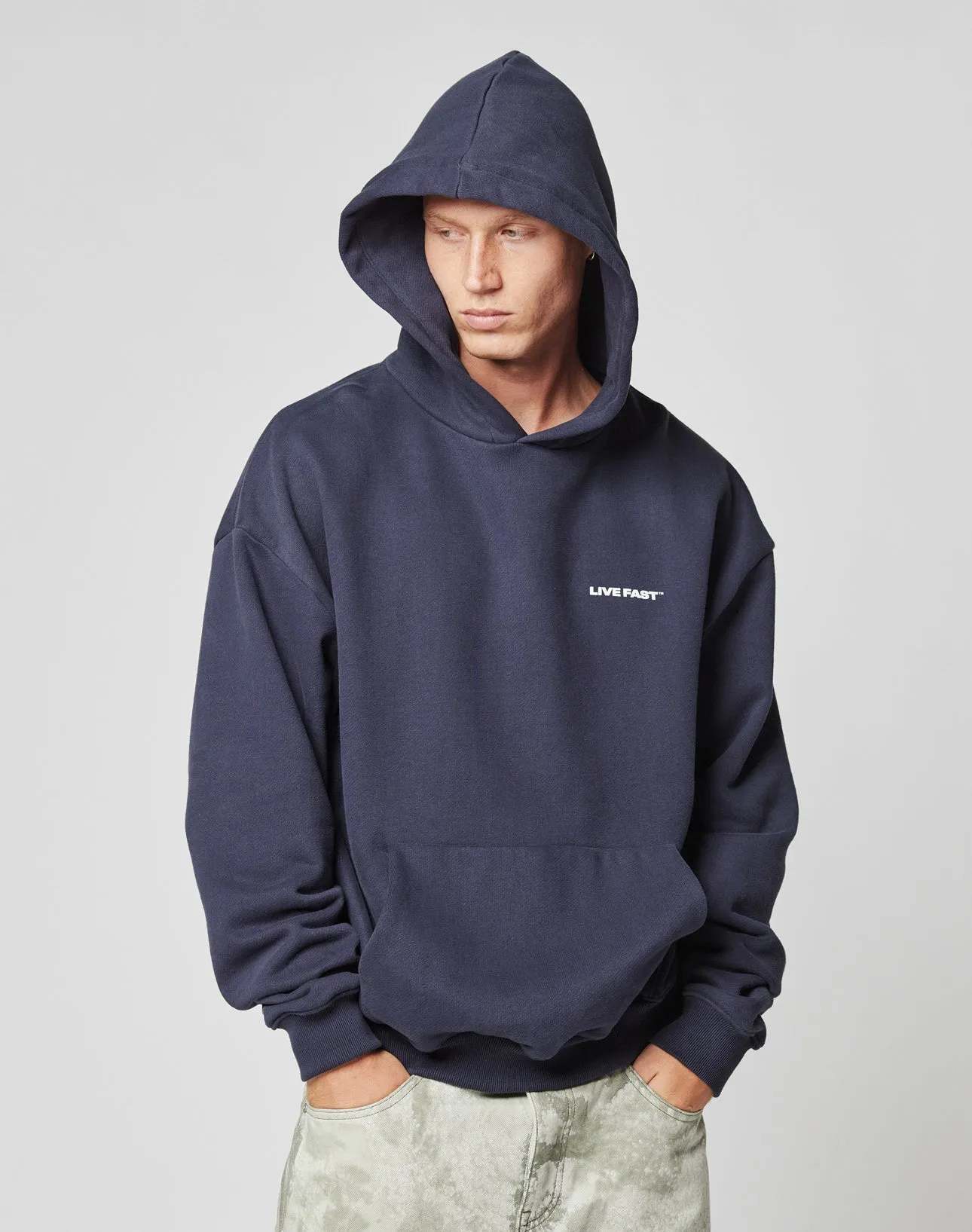 Live Fast Plain Hooded