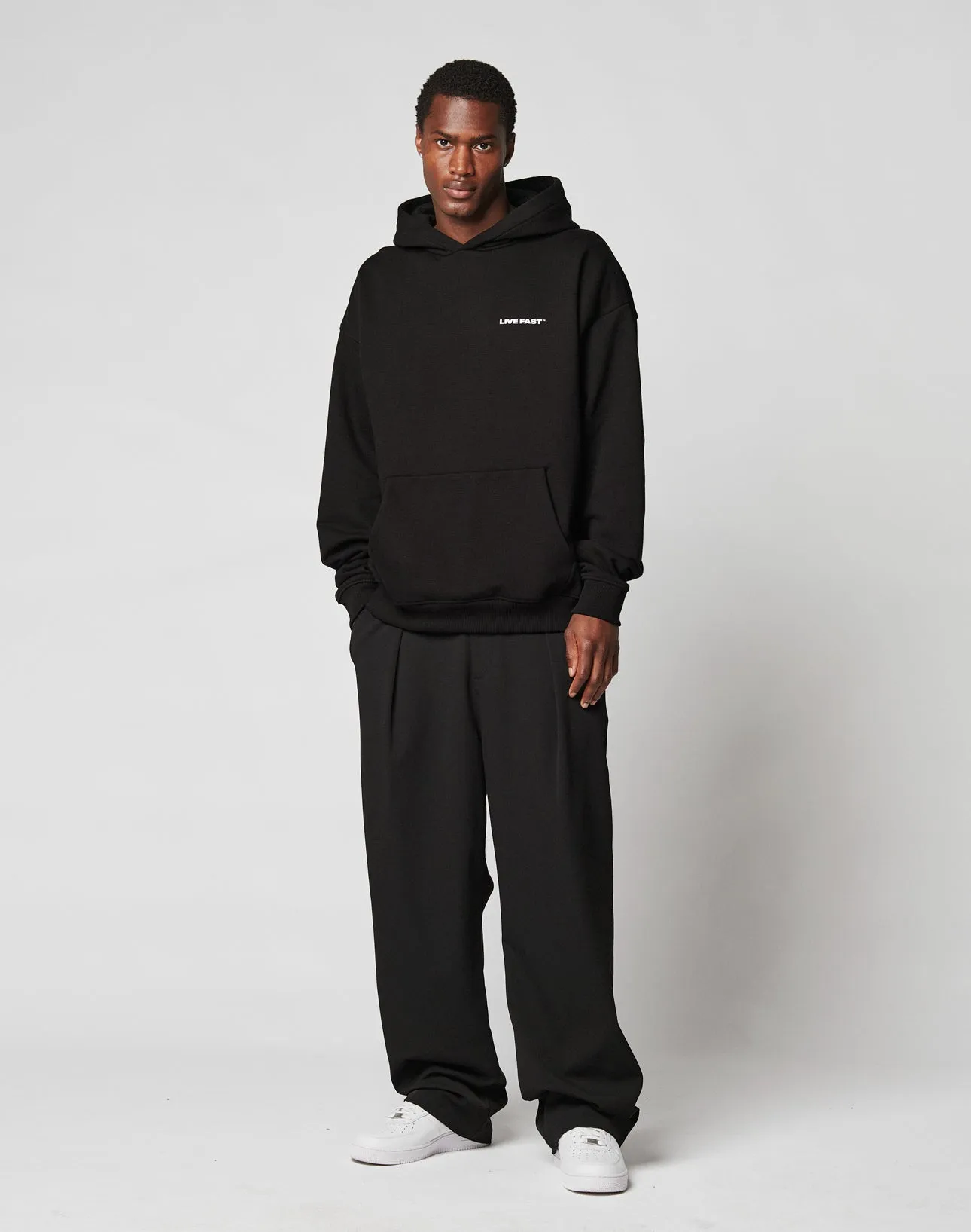 Live Fast Plain Hooded