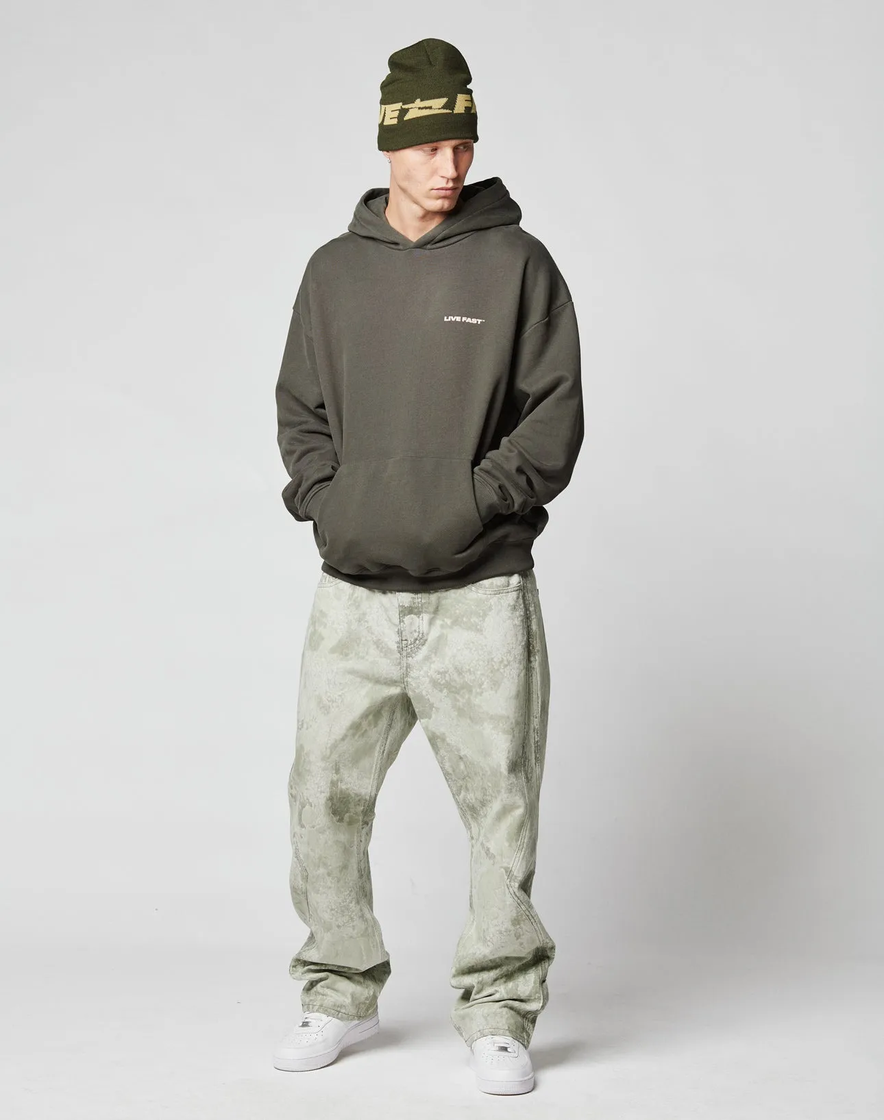 Live Fast Plain Hooded