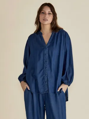 London Indigo Lyocell Blouse