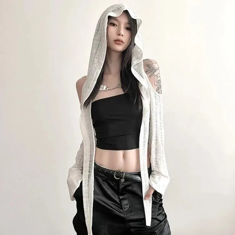 Long Sleeve Hooded mini Cardigan