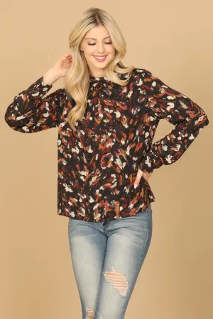 LONG SLEEVE PAINTERLY TOP