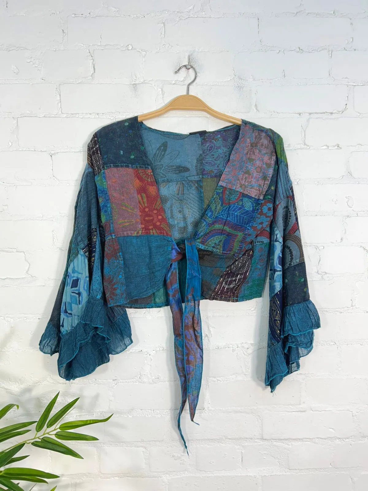 Long Sleeve Tie Top