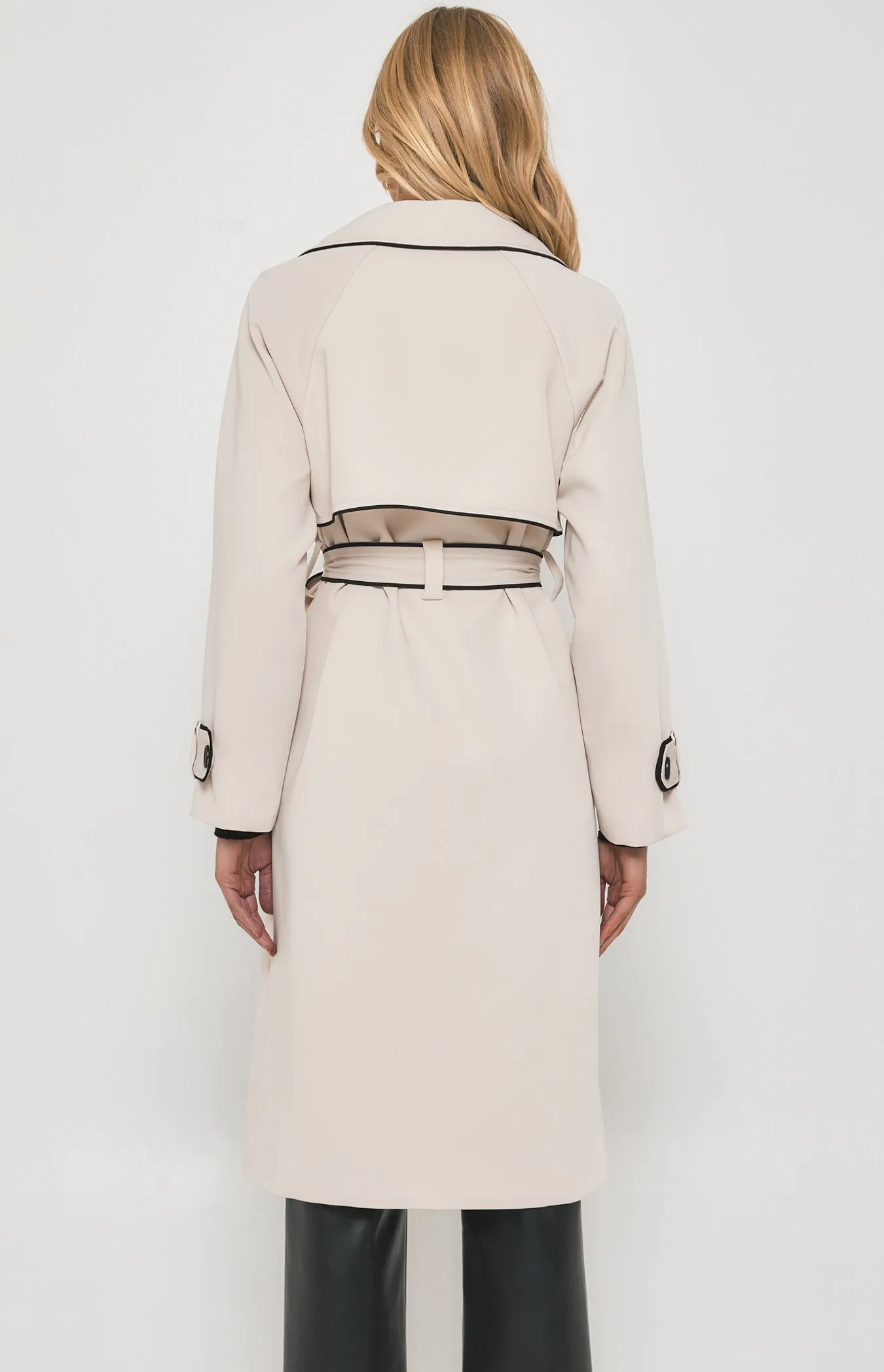 Longline Trench Coat - Beige