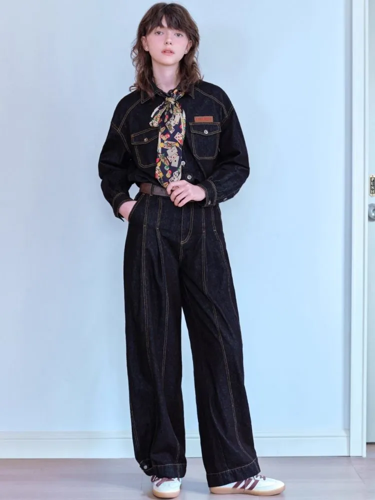 loose wide-leg pants