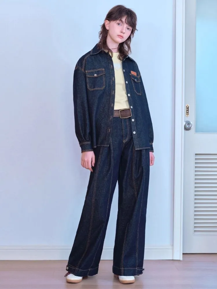 loose wide-leg pants
