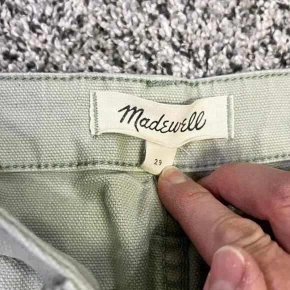 Madewell Emmet Wide Leg Cropped, Women’s Size 29 Light Green Sea Haze