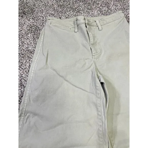 Madewell Emmet Wide Leg Cropped, Women’s Size 29 Light Green Sea Haze