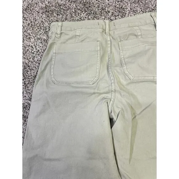 Madewell Emmet Wide Leg Cropped, Women’s Size 29 Light Green Sea Haze