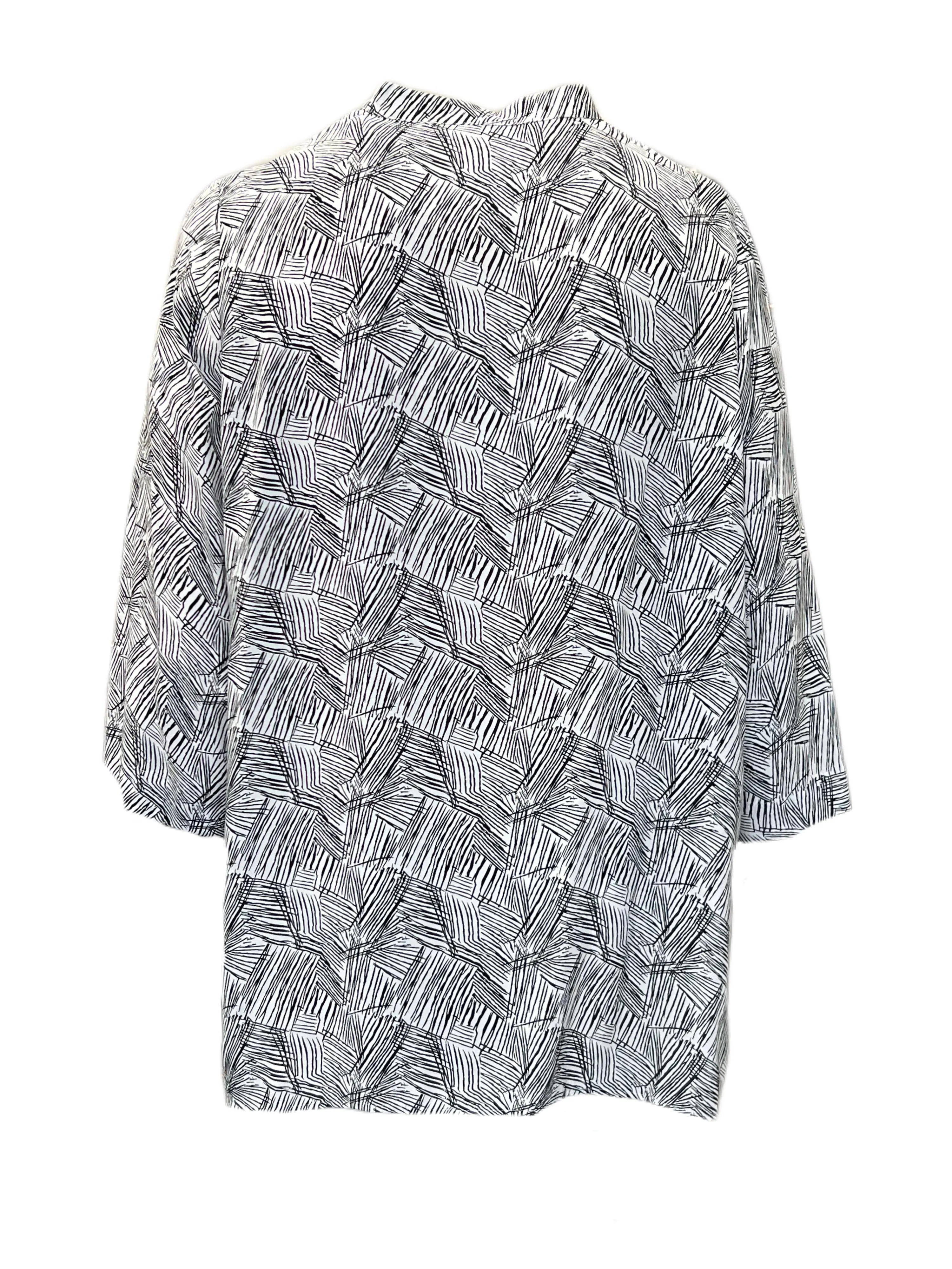 Marina Rinaldi Women's Grey Forza Button Closure Blouse NWT