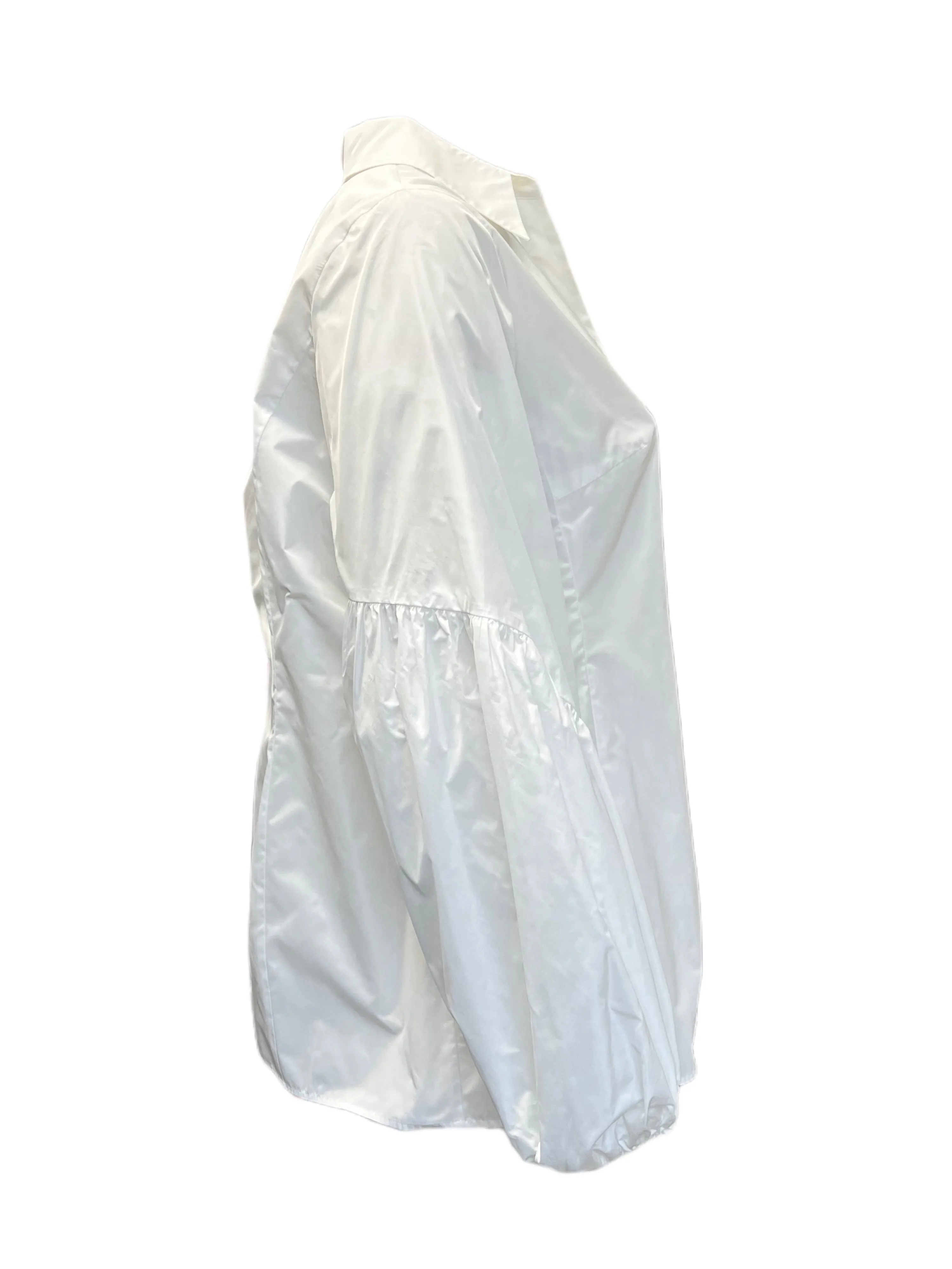 Marina Rinaldi Women's White Brezza Button Down Shirt NWT