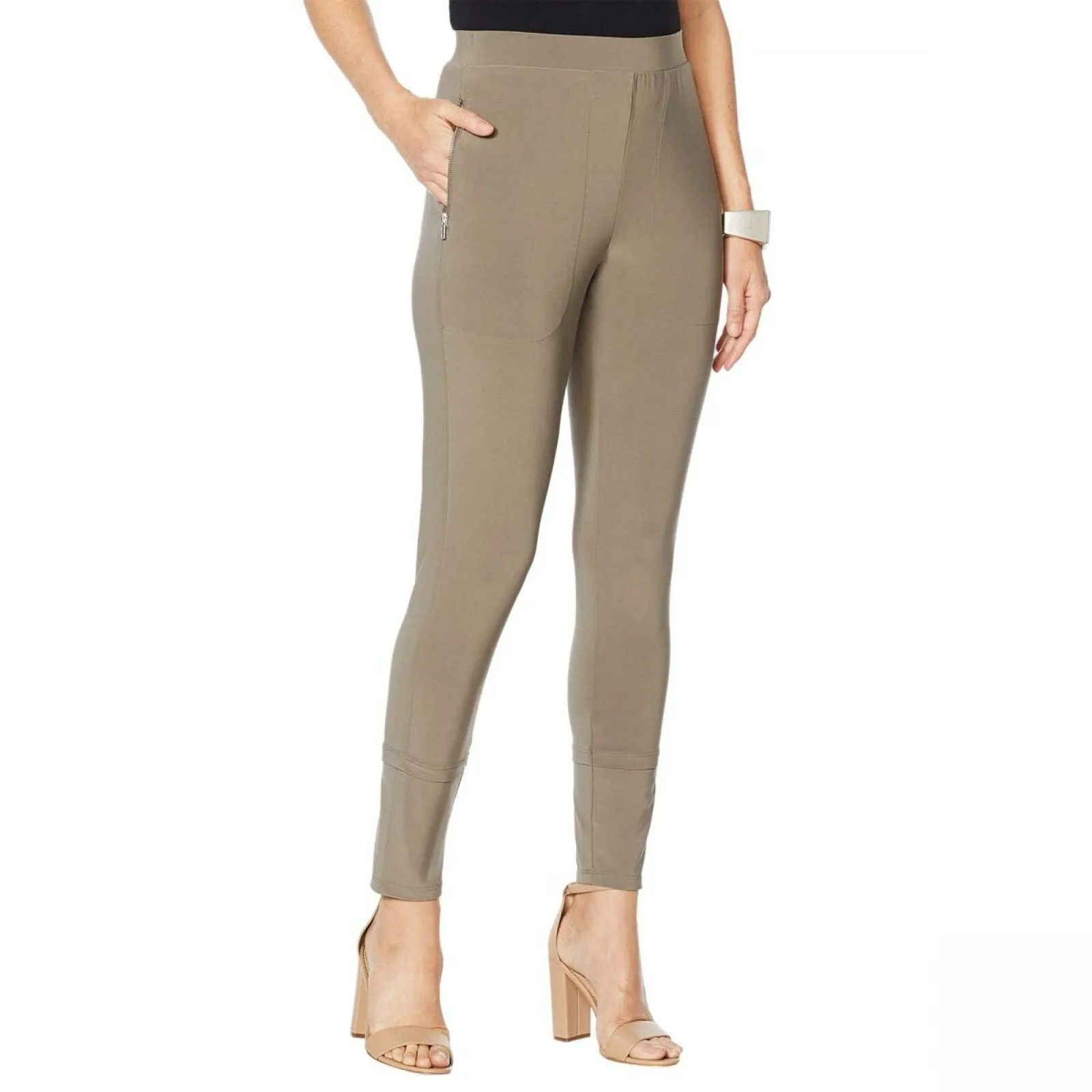 MarlaWynne Women's Matte Jersey Slouched Pants With Pockets