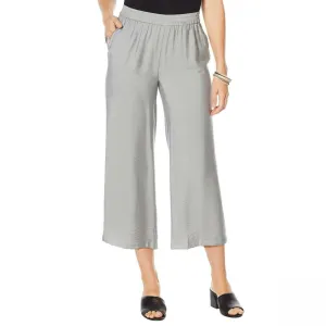 MarlaWynne WynneLayers Women's Cropped Malibu Wide Leg Pants With Pockets