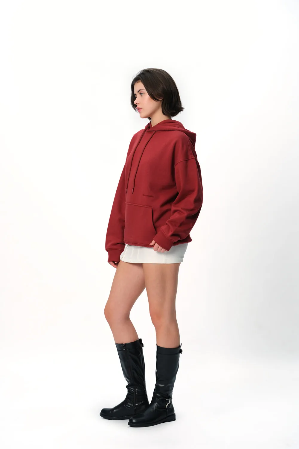Maroon Wear A Hug Oversized Hoodie