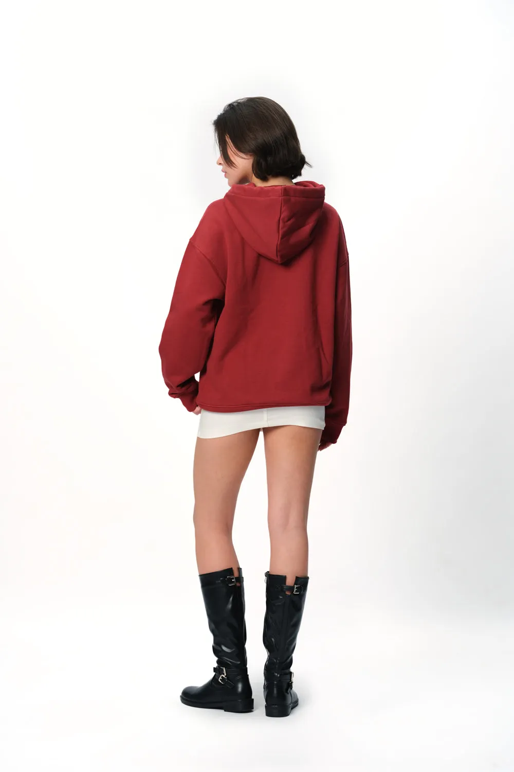 Maroon Wear A Hug Oversized Hoodie