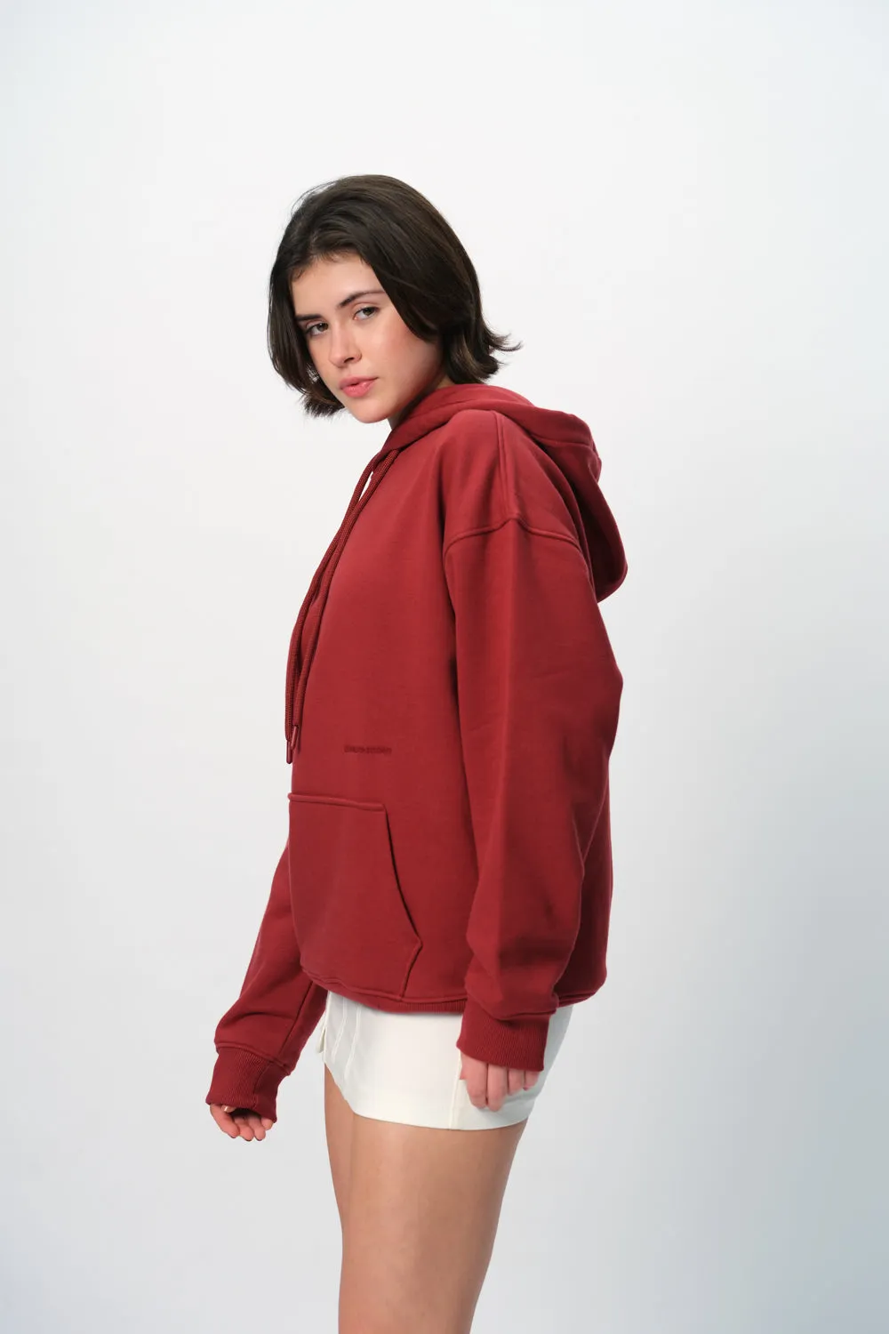 Maroon Wear A Hug Oversized Hoodie