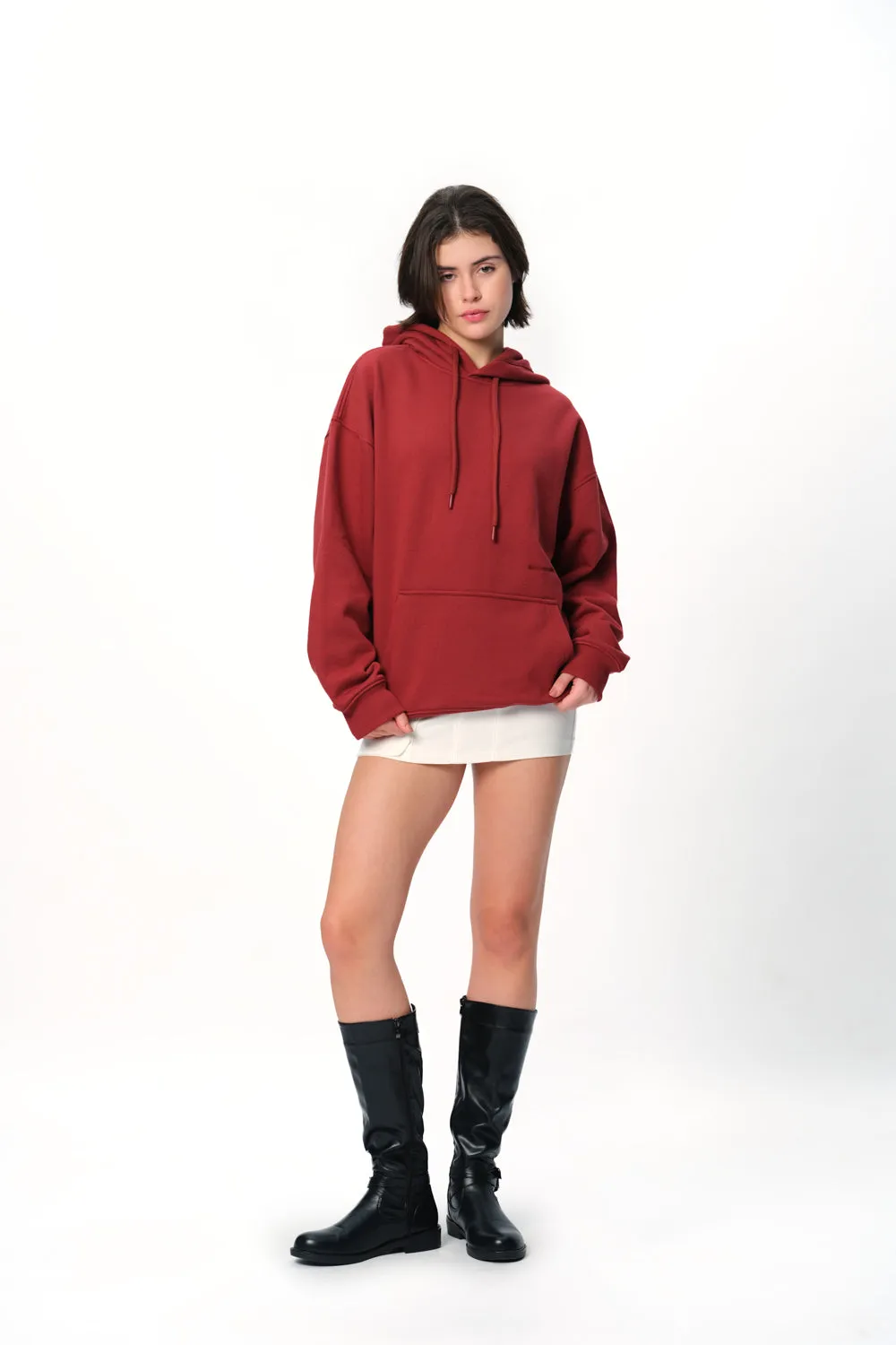 Maroon Wear A Hug Oversized Hoodie