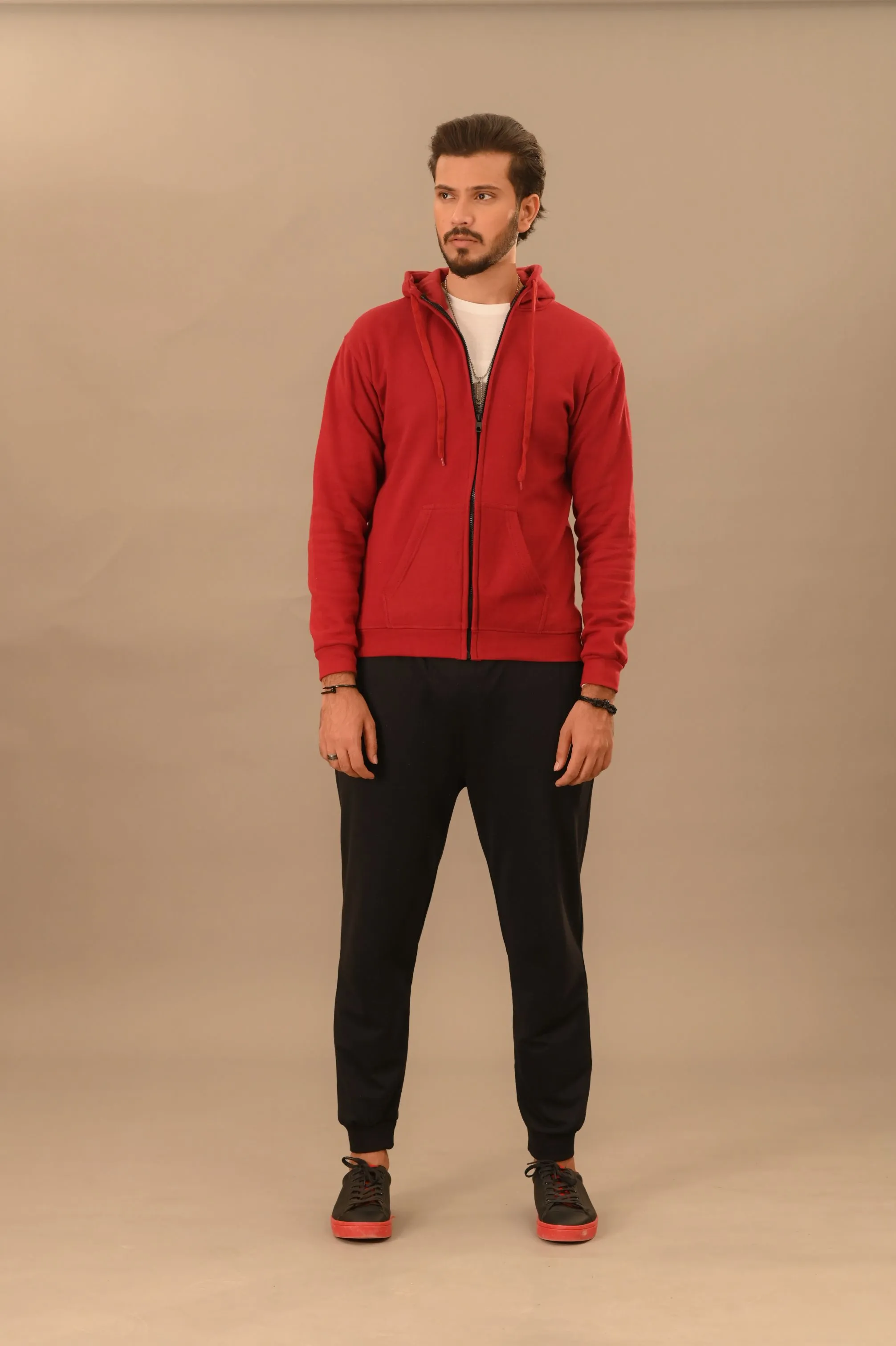 Maroon Zipper Hoodie