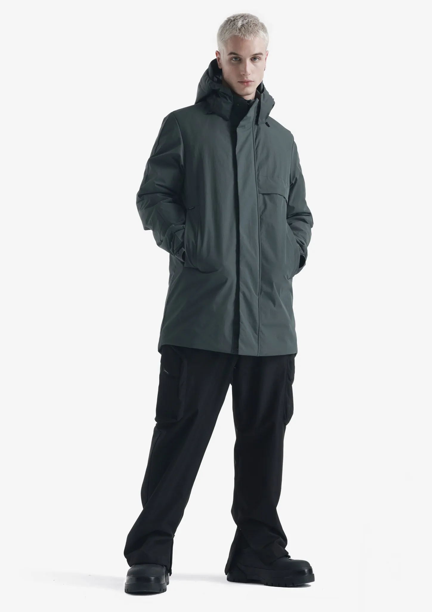 MASARU Removable Hood Trench Coat Qm484