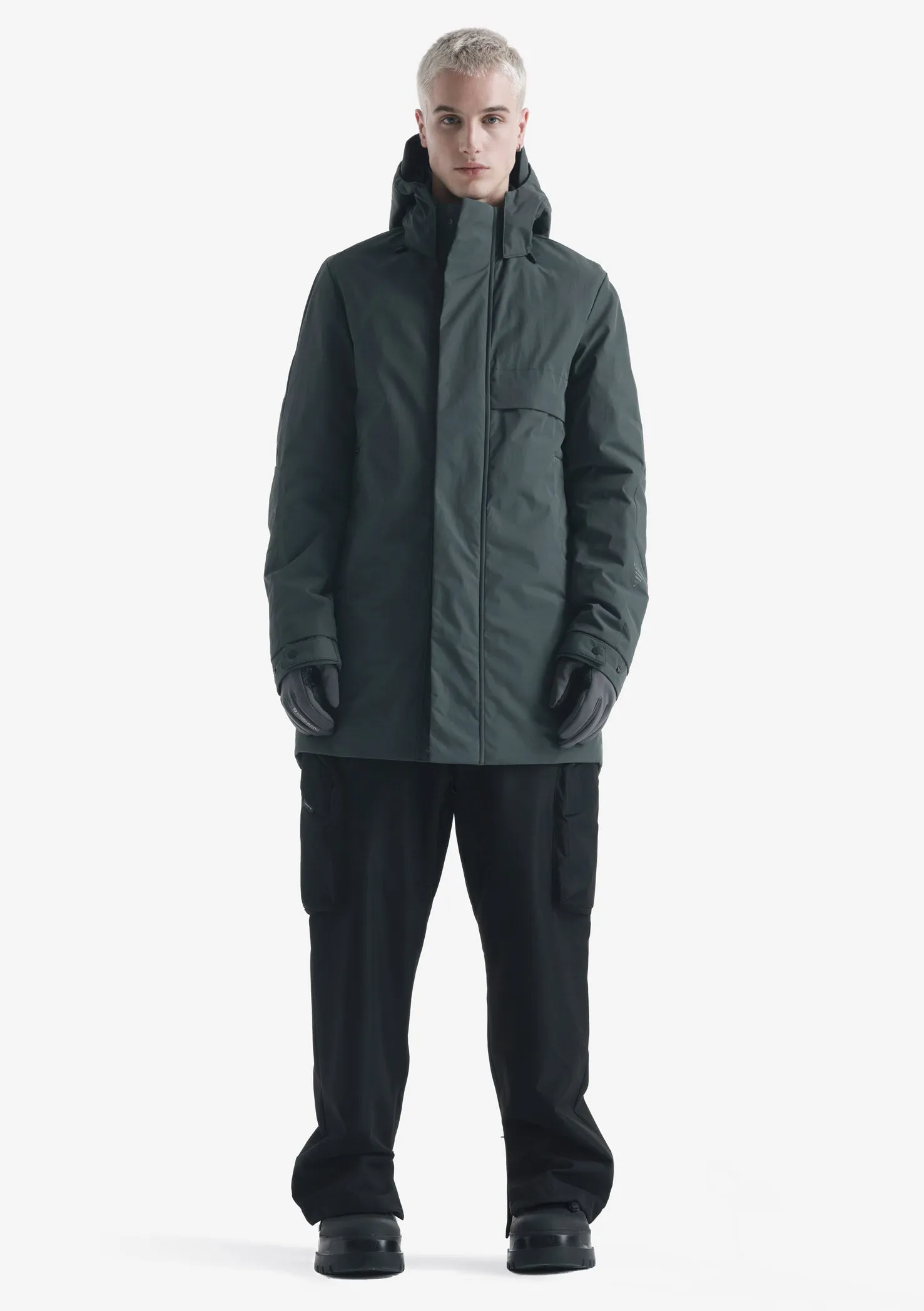 MASARU Removable Hood Trench Coat Qm484