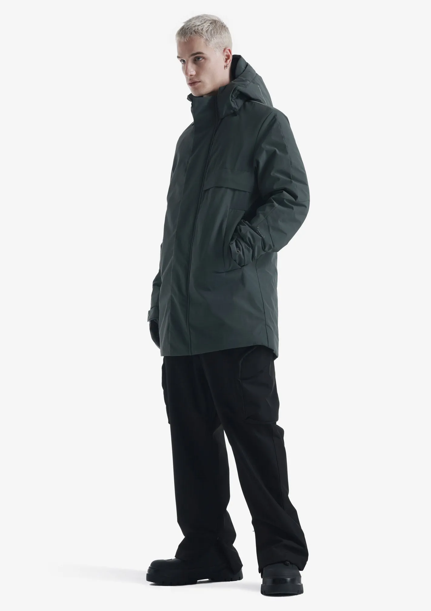 MASARU Removable Hood Trench Coat Qm484