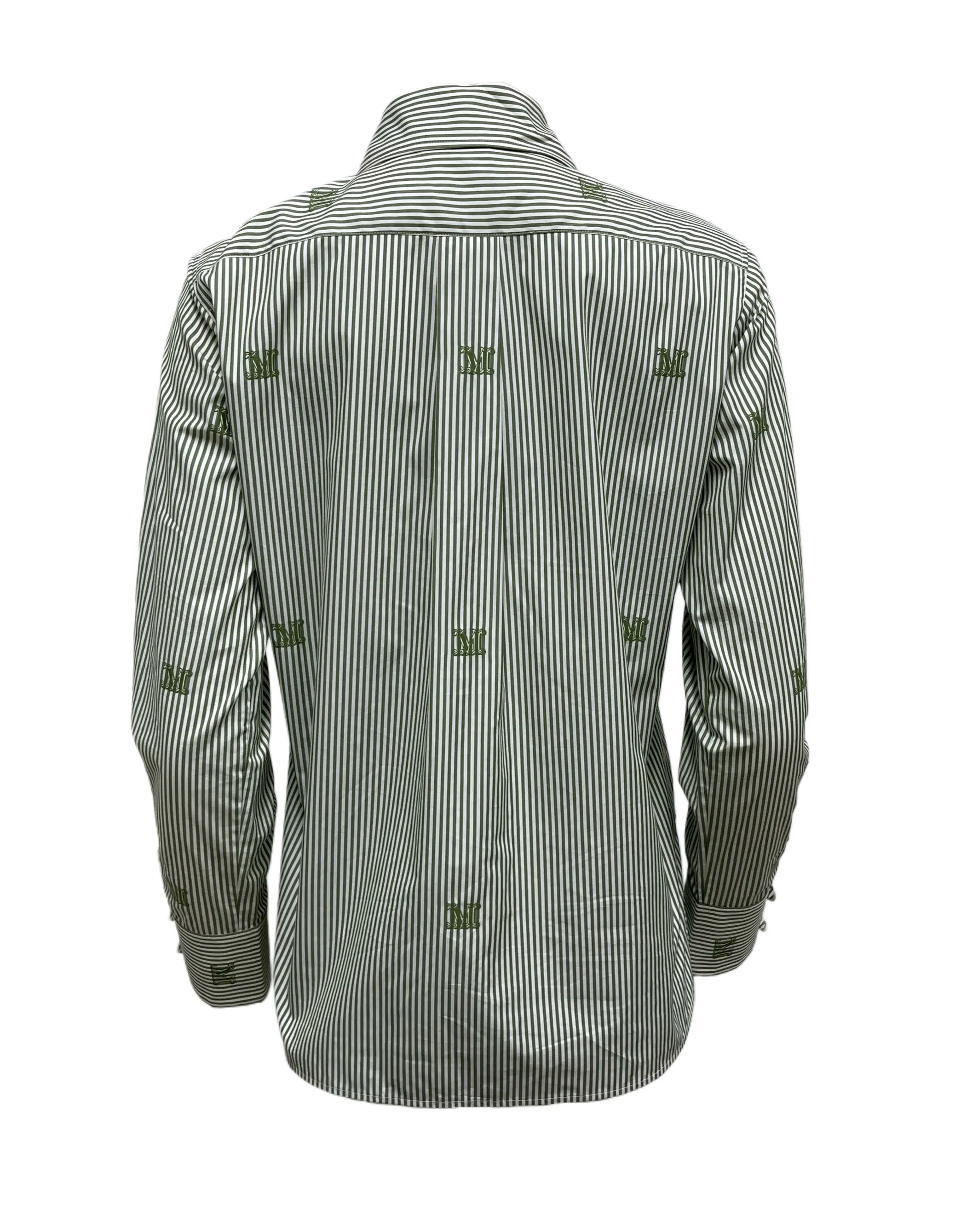 Max Mara Women's Green Armonia Cotton Long Sleeve Shirt NWT