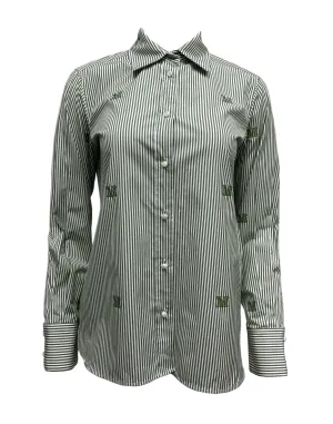 Max Mara Women's Green Armonia Cotton Long Sleeve Shirt NWT