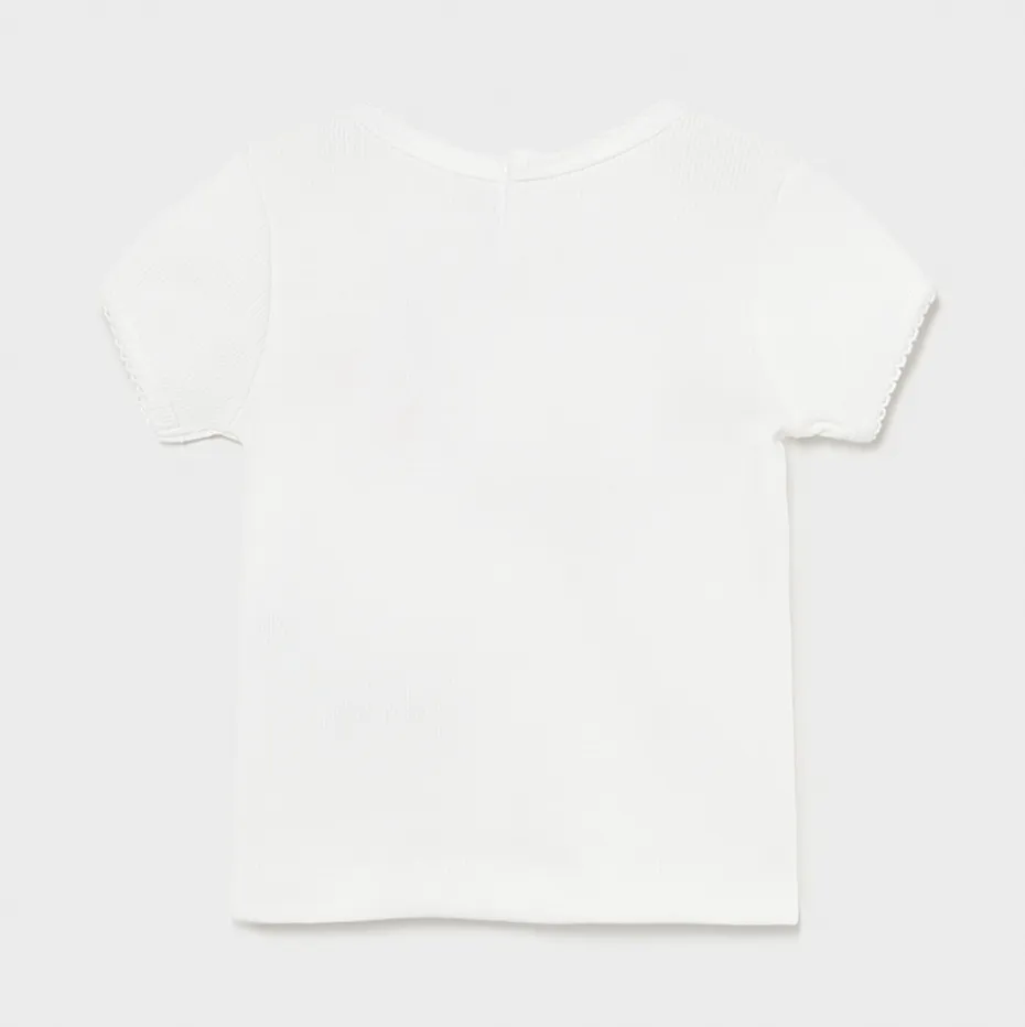 Mayoral Short Sleeve Rib Knit T-Shirt Baby Girl