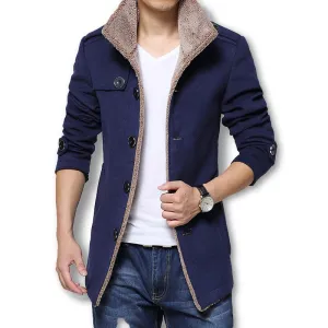 Men Long Wool Coat Winter Men Jackets And Coats Slim Fit Men Windbreaker High Quality Trench Coat Plus Size