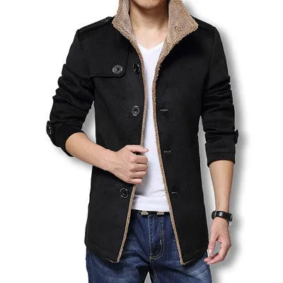 Men Long Wool Coat Winter Men Jackets And Coats Slim Fit Men Windbreaker High Quality Trench Coat Plus Size
