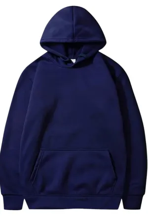 Men's Plain Round Neck Hoodie 1 Pc