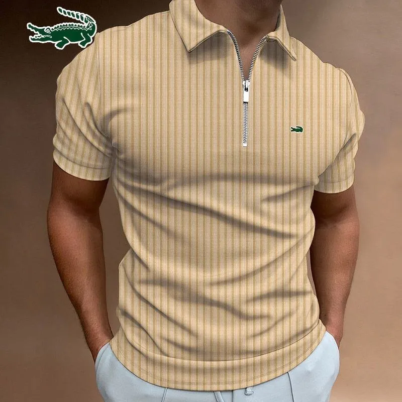 Men's Polo Shirt Fashion Stripe Short Sleeve