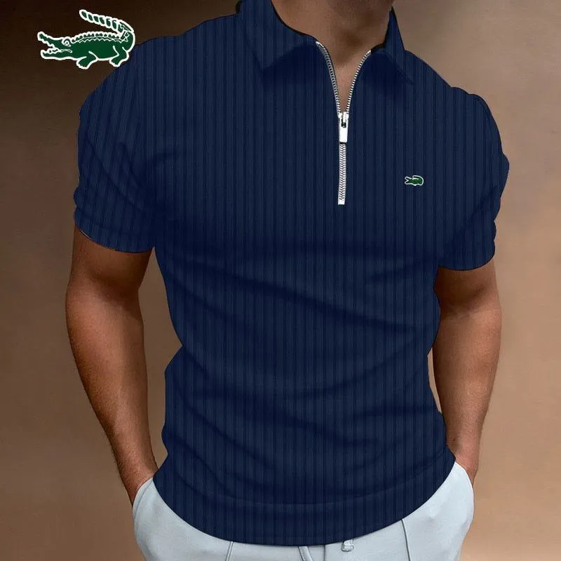 Men's Polo Shirt Fashion Stripe Short Sleeve