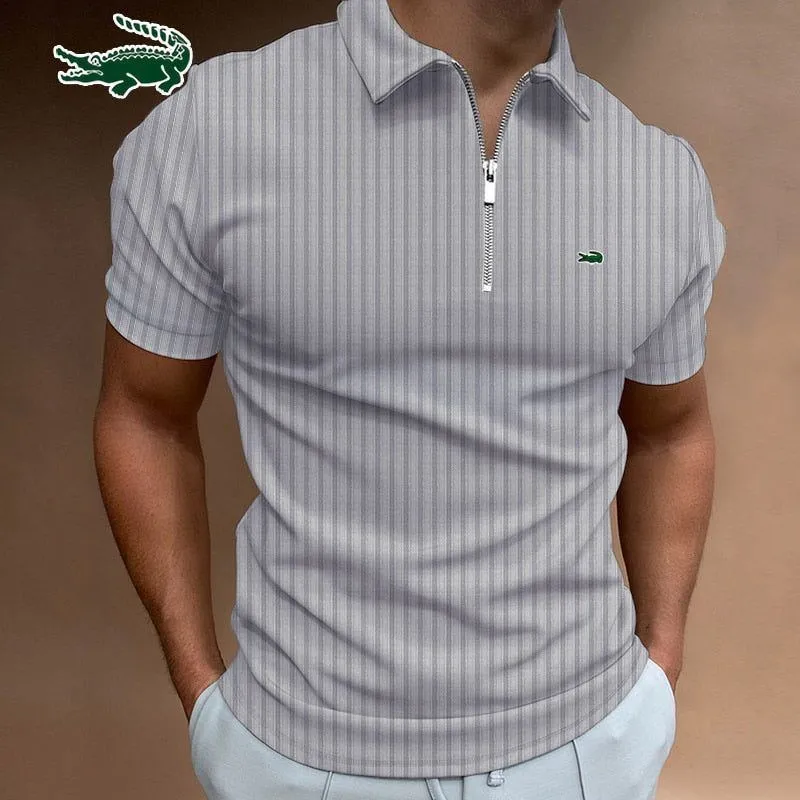 Men's Polo Shirt Fashion Stripe Short Sleeve
