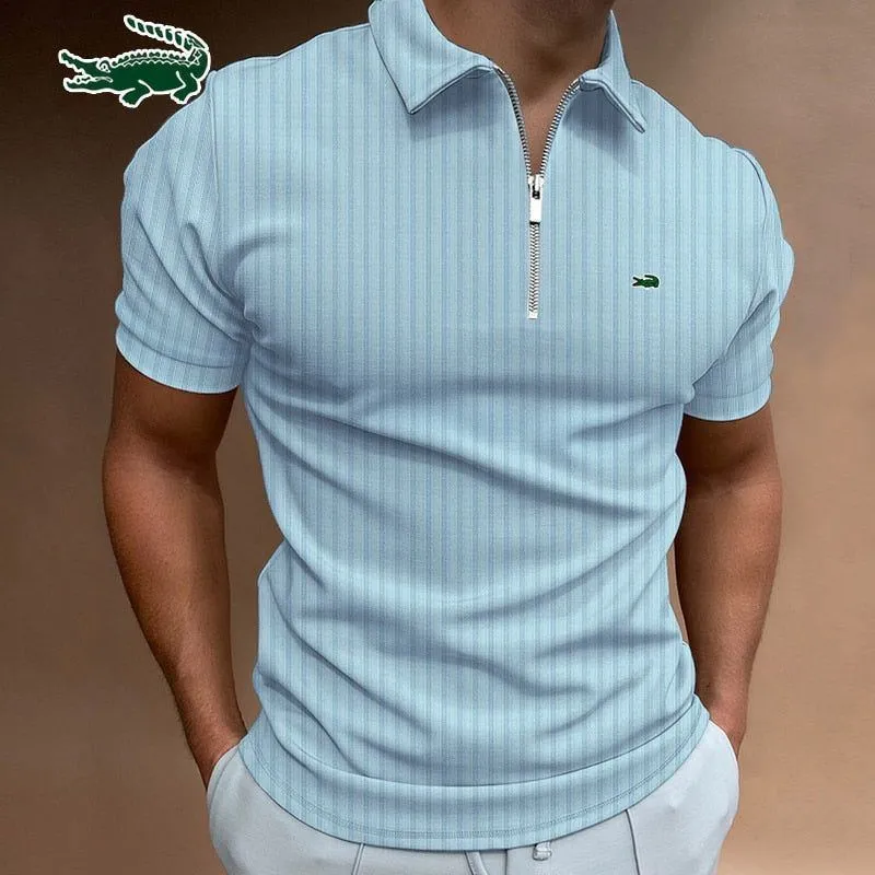 Men's Polo Shirt Fashion Stripe Short Sleeve
