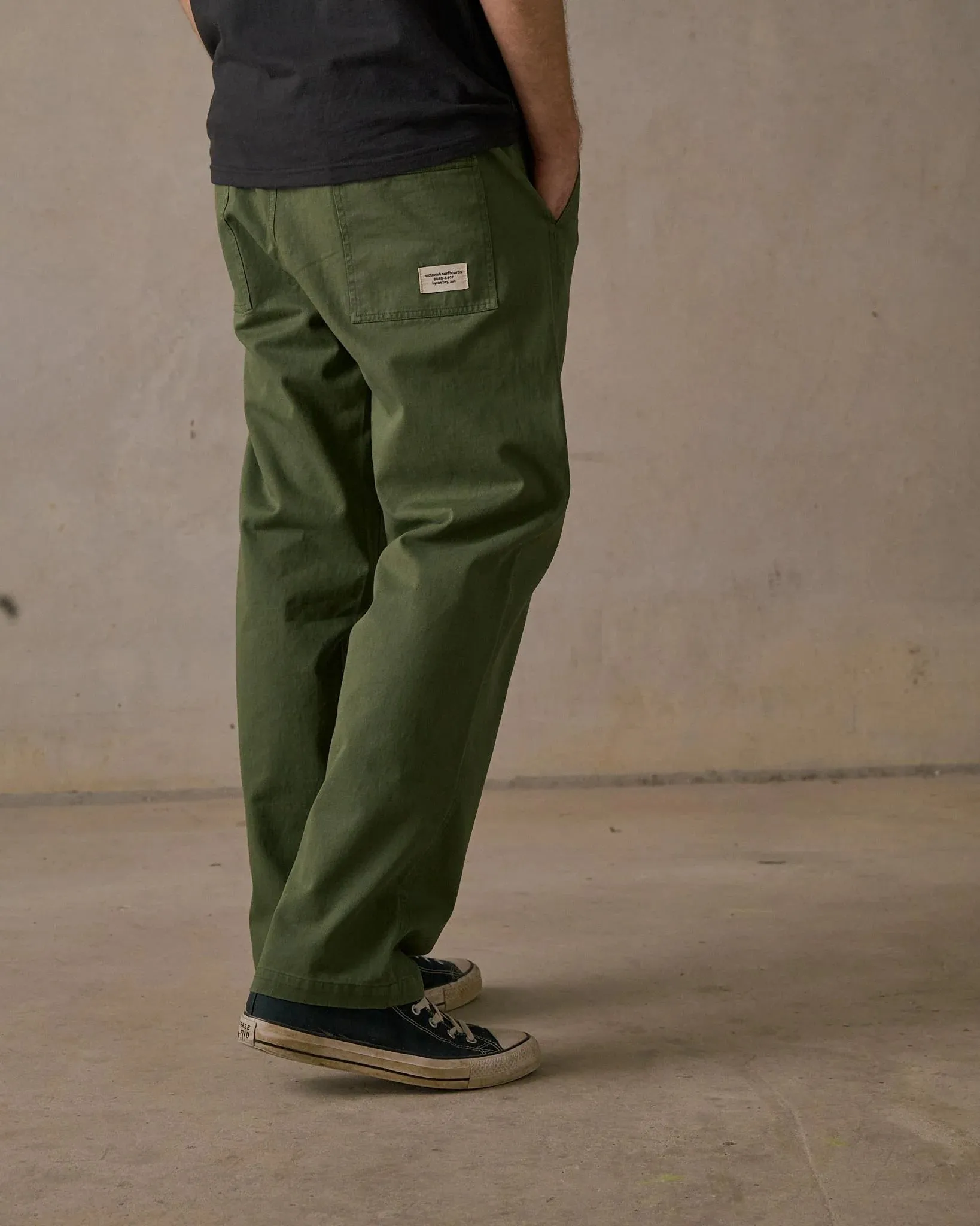 Mens Twill Pant Green Signature