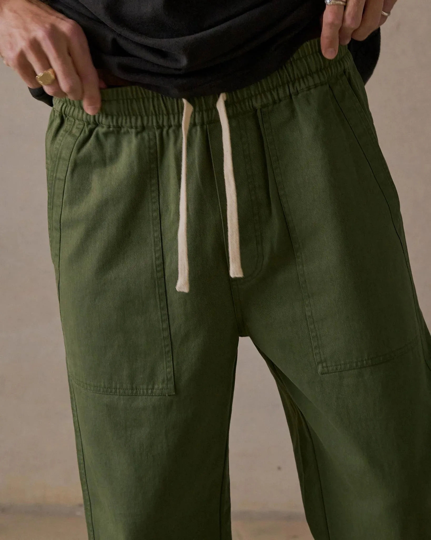 Mens Twill Pant Green Signature