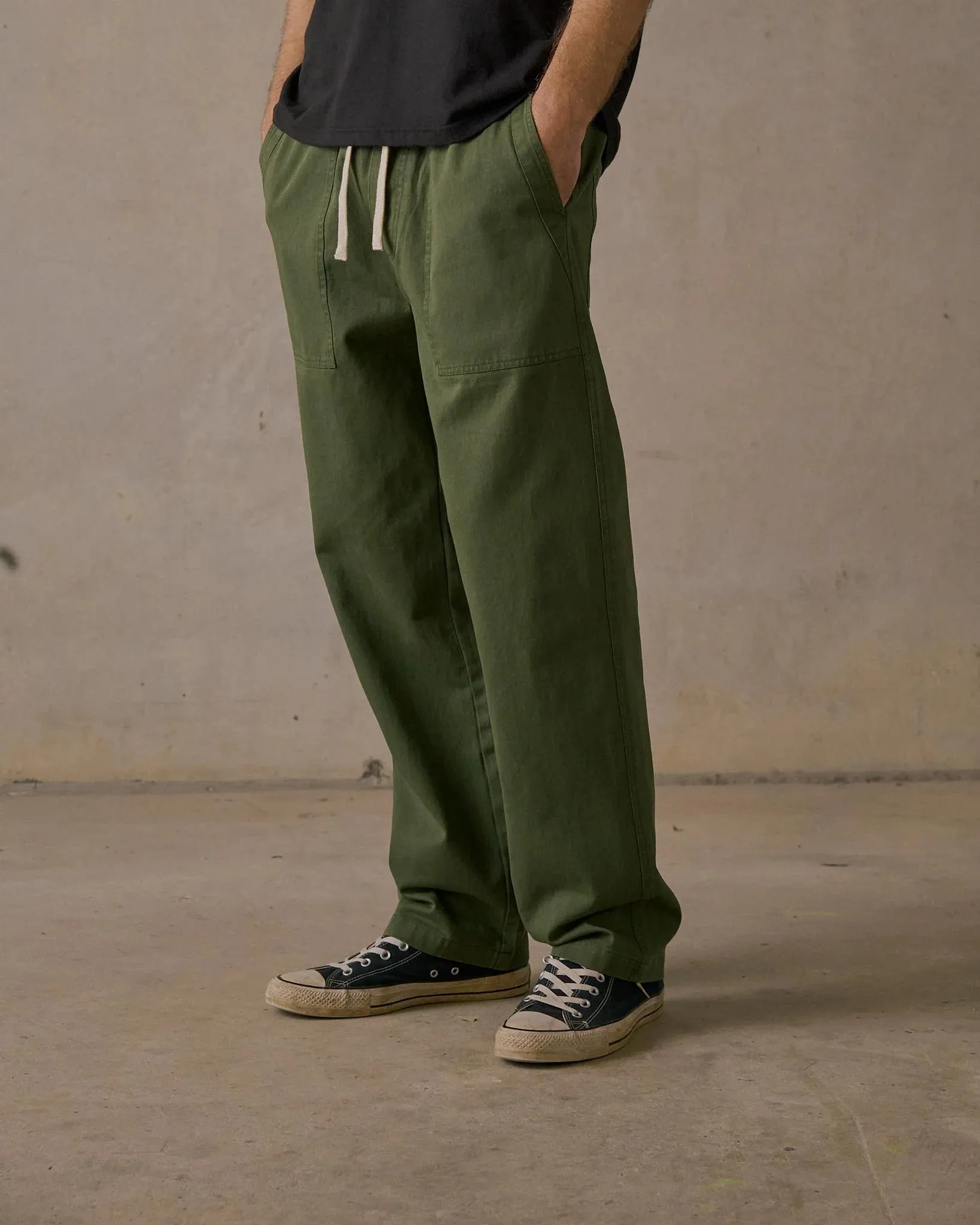 Mens Twill Pant Green Signature