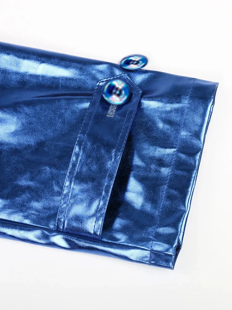 Metallic Long Trench Coat | Dreamofthe90s