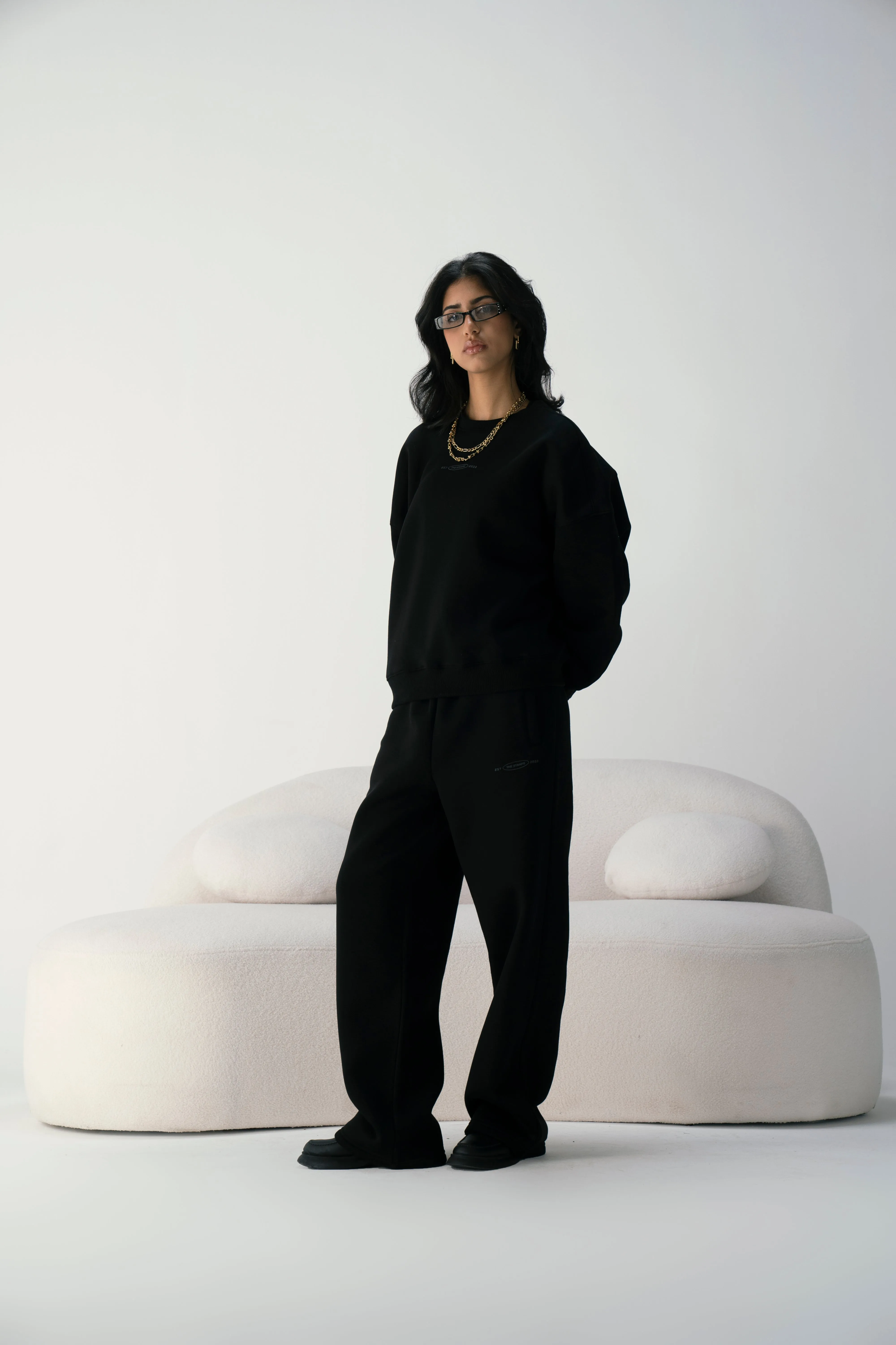 Midnight Black Oversized Sweatpants
