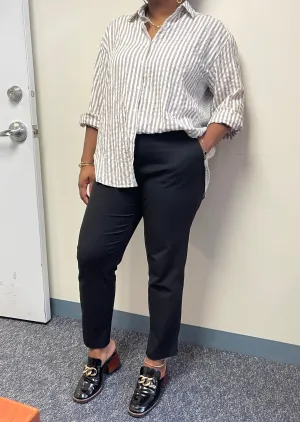 Mix Stripe Button Down