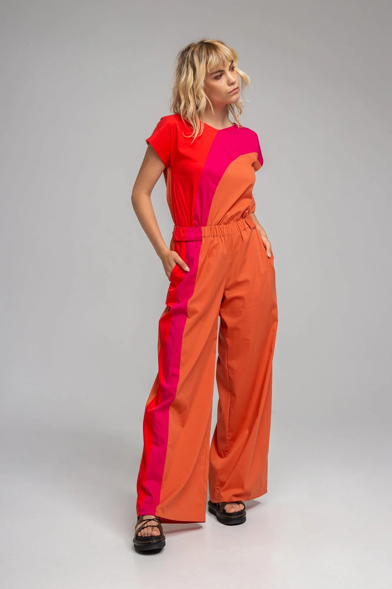 MONA RED palazzo pants