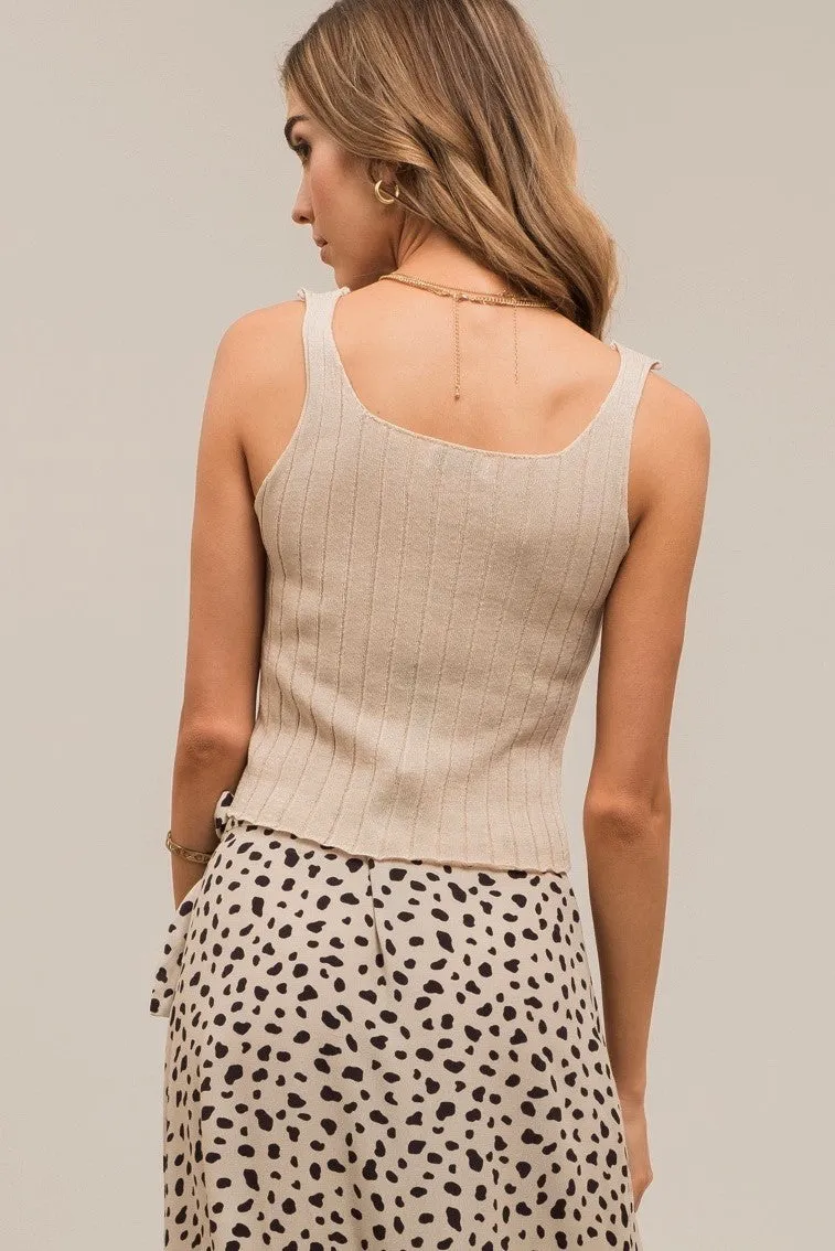 MOON RIVER Button Front Top