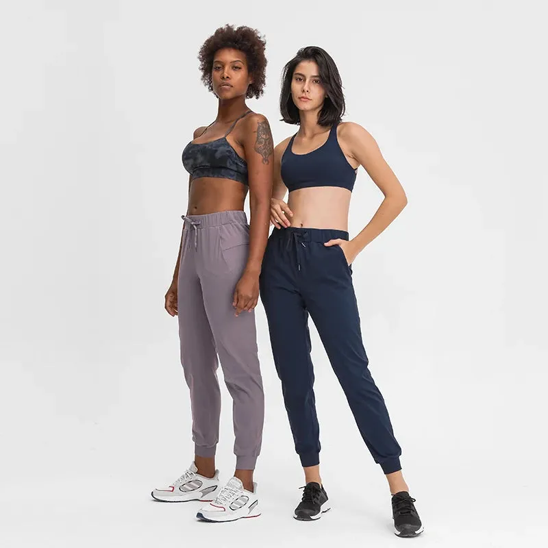 Naked Feel Joggers for Women - Drawstring Waist Yoga Sweatpants with Pockets