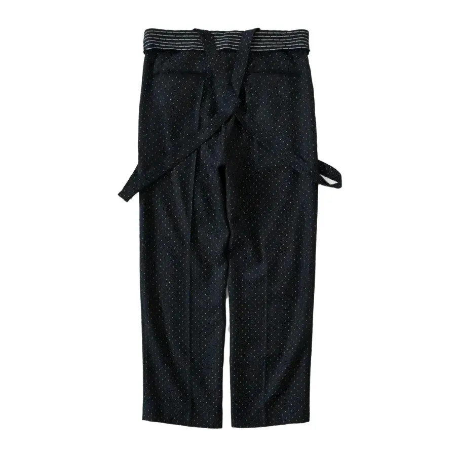 NAVY DOT SUSPENDER TROUSERS